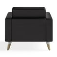 thumbnail image 2 of Safco Contemporary Lounge Chair Resi Wooden Feet Black Leather, 2 of 4