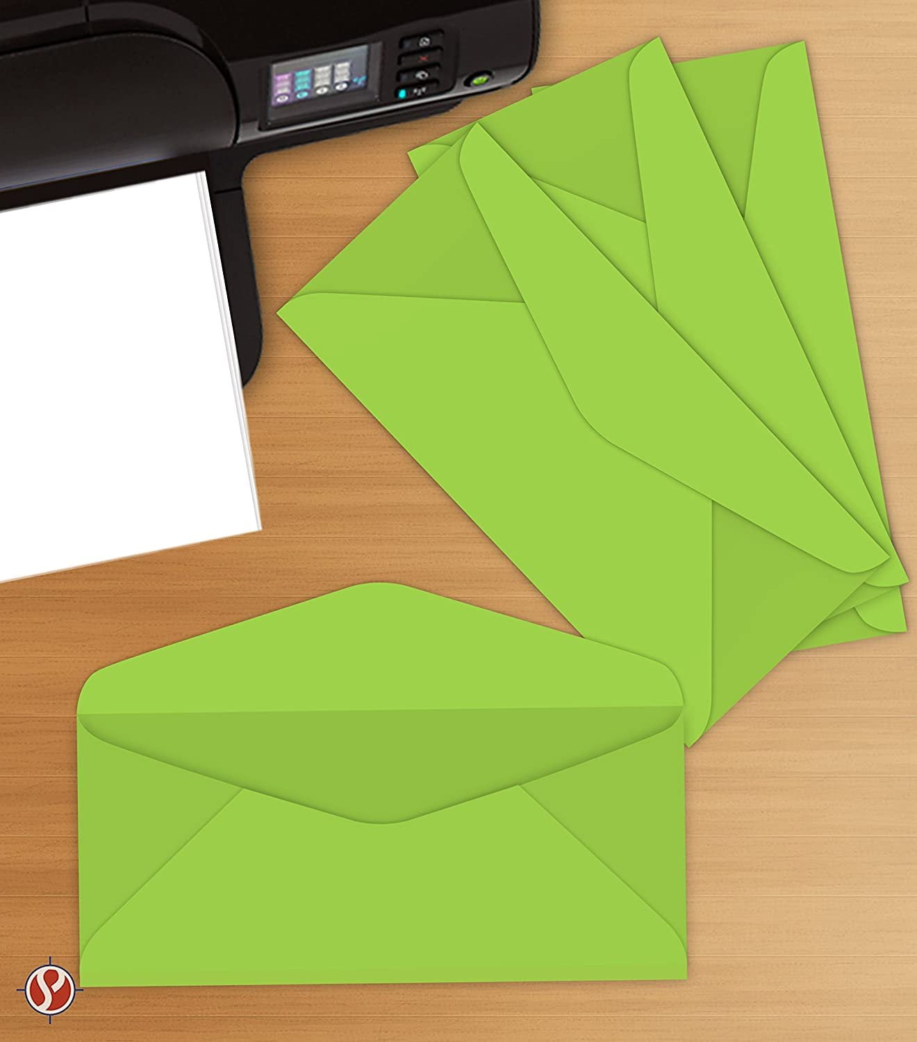 Lime Green Bright Color #10 Envelopes - Great for Mailing Letters, Business Memos, Invitations, Invoices, Bills | 4 1/8" x 9 1/2" | 50 Envelopes