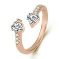 thumbnail image 6 of Mfigree Diamond Zirconia Heart Ring Female Open Rose Zirconia Ring Finger Ring Light Fashion Jewelry Statement Ring Set, 6 of 6