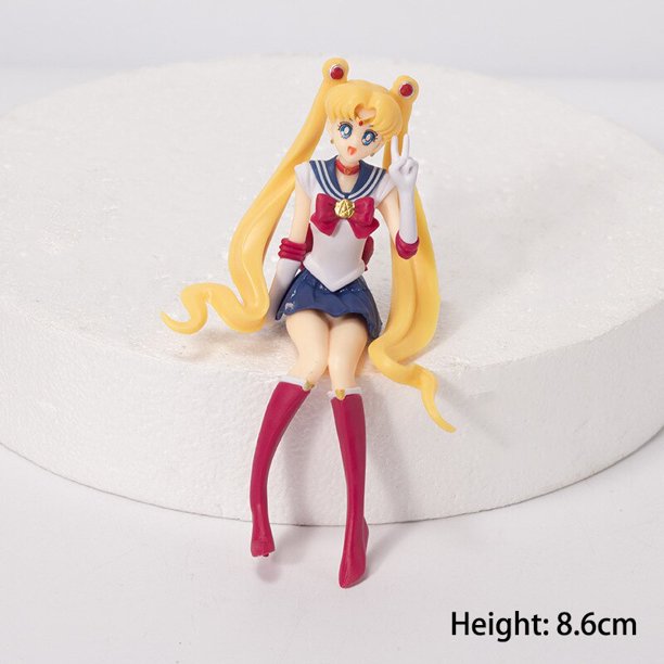 Figura de acción de Sailor Moon, estatua de Manga Kawaii de PVC, modelo coleccionable, juguetes, muñeca, Decoración de Pastel de princesa Gong Bohan LED