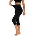 thumbnail image 4 of Sexy Dance Women High Waist Capris Leggings Activewear Workout Running Cropped Pants with Pockets, 4 of 11