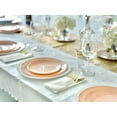thumbnail image 2 of " OCCASIONS " 80 Plates Pack,(40 Guests) Premium Wedding Party Disposable Plastic Plates Set -40 x 10.5'' Dinner + 40 x 7.5'' Salad / Dessert(Bali, Blush / Gold), 2 of 6