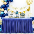 thumbnail image 6 of 4FT/6FT/9FT/14FT Tablecloth Polyester Pleated Table Skirt Frilly Tablecloth For Wedding Birthday Party Baby Shower Bridal Shower Table Decoration, 6 of 9