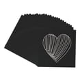 thumbnail image 3 of Black Suede Picture Frame Mat for 4x4 Inch Frames - Heart Opening for 2x2 Photos - 25 Mats, 3 of 7
