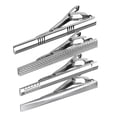 thumbnail image 3 of Pasador de Metal Sunnimix Clip de Corbata de Plata para Hombre 4 Piezas, 3 of 6
