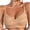 Beige, variant on Wirefree Bras for Women Plus Size Lightweight Smoothing Bralette with Ruffle Back Detail and Side Support