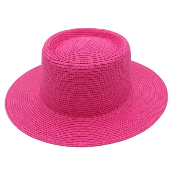 Gsakboxl Sun Hats for Women Women Dome French Style Straw Boater Hat, Elegant Retro Top Hat for Summer Vacation Party Outdoor