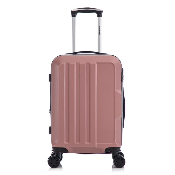 Maleta de Mano Rígida Expandible 10Kg con Ruedas 360° Ideal para Viaje y Cabina Rosa