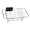 Silver, variant on HannLk Durable Steel Sink Mounted Dish Drainer Featuring Customizable Width