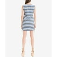 thumbnail image 2 of Max Studio London Womens Lace-Up Terry Sheath Dress, Blue, Large, 2 of 2
