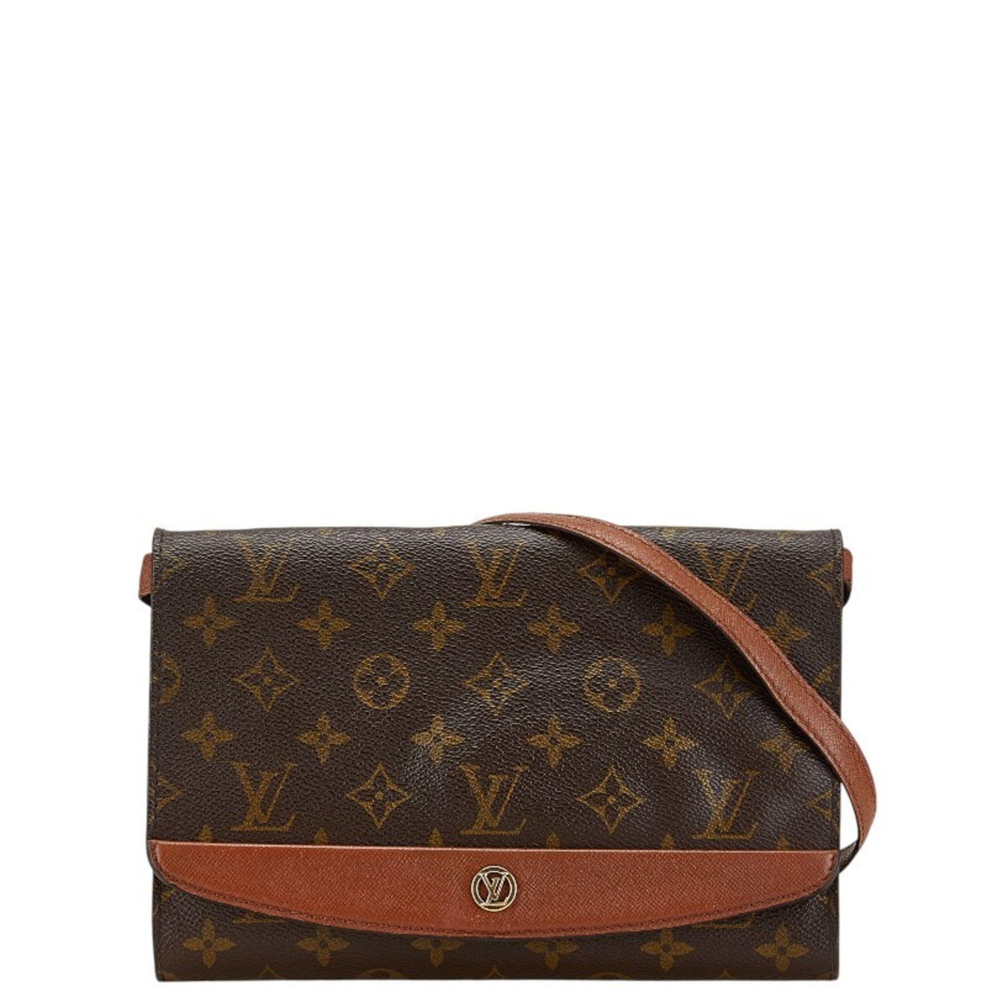 Pre-Owned Louis Vuitton Monogram Bordeaux 24 Shoulder Bag M51798 Brown PVC Leather... (Fair)