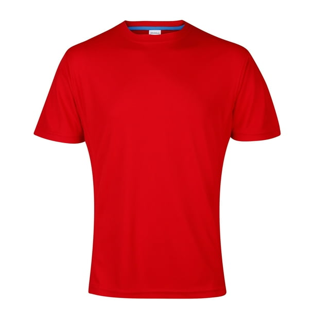 AWDis - Camiseta de deporte/ejercicio/Entrenamiento transpirable SuperCool de manga corta para hombre (Rojo intenso)