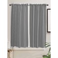 thumbnail image 2 of Bedroom Curtains 63 Inches length, Black White Stripe Window Treatment Curtain Drapes, Modern Minimalist Geometric Striped Rod Pocket Curtain Panels for Living Room Kitchen, 42"x63", 2 Panels, 2 of 7