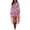 06-Pink697, variant on XIAONU Tie Dye Maxi Dress For Women Long Sleeve V Neck High Low Ruffle Hem Western Sundress