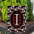 thumbnail image 3 of America Forever Elegant Red And Black Plaid Monogram I Garden Flag, 12.5 x 18 inch Double Sided, Buffalo Plaid Initial Flag, Floral Tartan Banner, Personalized Fall Winter Decor, Letter I Yard Flag, 3 of 5