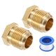 thumbnail image 1 of 2Pack Tapones de Flare de Latón de 5/8" OD, Rosca Masculina 7/8"-14 UNF para Accesorios de Tubo SAE, 1 of 6