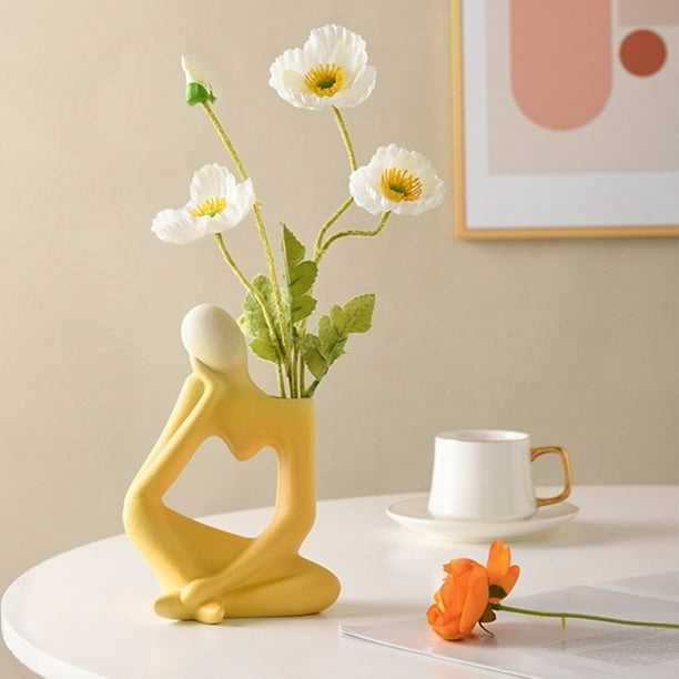 Vase Desktop Ornament Living Room Home Figurines White