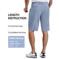 thumbnail image 2 of PULI Men’s Golf Shorts 12" Inseam Lightweight Stretch Quick-Dry Hiking Casual Dress Work Hybrid Shorts with Pockets, 2 of 6