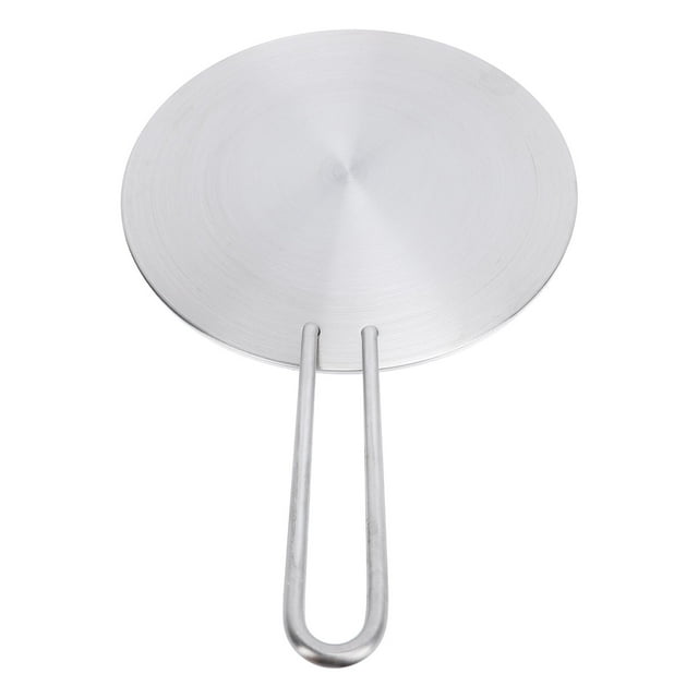 Induction Adapter Plate, Stainless Steel Heat Diffuser with Removable Handle, Heat Diffuser Induction Adapter for Iron Pan, Ceramic Pot