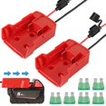 thumbnail image 1 of Battery Adapter 2Pcs for Milwaukee M18 18V Lithium Battery Portable Insulated Battery Converter, 1 of 7