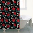 thumbnail image 4 of Pioneer Flower Floral Print Pattern Shower Curtain 72”x72", Bathroom Decorative Shower Curtain Set with 12 Hooks, Waterproof Washable, 4 of 6