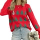 thumbnail image 4 of Suéter navideño de jacquard con diseño de árbol de Navidad europeo y americano, suéter informal para mujer, 4 of 6