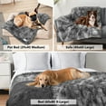 thumbnail image 4 of PetAmi Waterproof Dog Blanket for Small Medium Dogs, Calming Fleece Cat Blanket, Couch Protector Washable Sherpa Faux Fur Pet Throw for Puppy, Soft Reversible 29x40 Tie-Dye Gray, 4 of 9