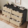 thumbnail image 3 of Danolapsi 6 Drawer Dresser for Bedroom,6 Drawer Double Dresser,Wooden Storage Chest of 6 Drawers,Double Dresser Organizer with Storage Freestanding,for Bedroom,Living Room,Nursery, 3 of 7