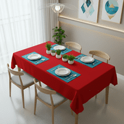AK-Trading 60 x 102-Inch Rectangular Polyester Tablecloth - Red