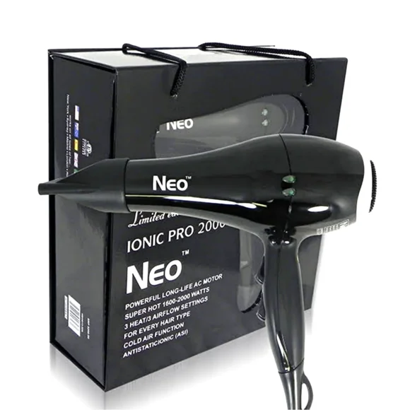 The Neo Choice Ionic Pro 2000W Hair Dryer Quiet and long-lasting AC motor (Black)