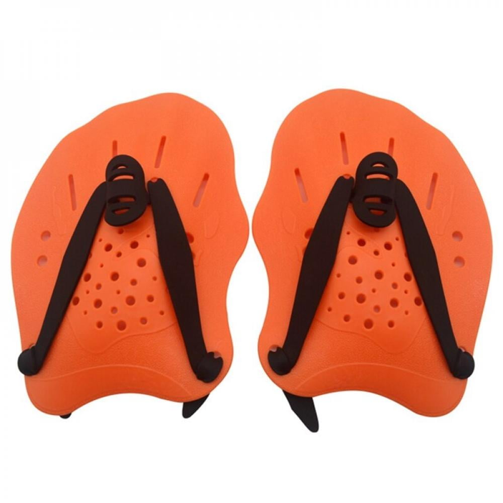 1 Pair Frog Water Gear Silicone Force Web Gloves Swimming Hand Training Paddles 