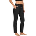thumbnail image 2 of Oksale Travel Pants for Women On Plane Plus Size Golf Pants with Zipper Pockets Casual Drawstring Elastic Waisted Pants Active Outdoor, 2 of 9