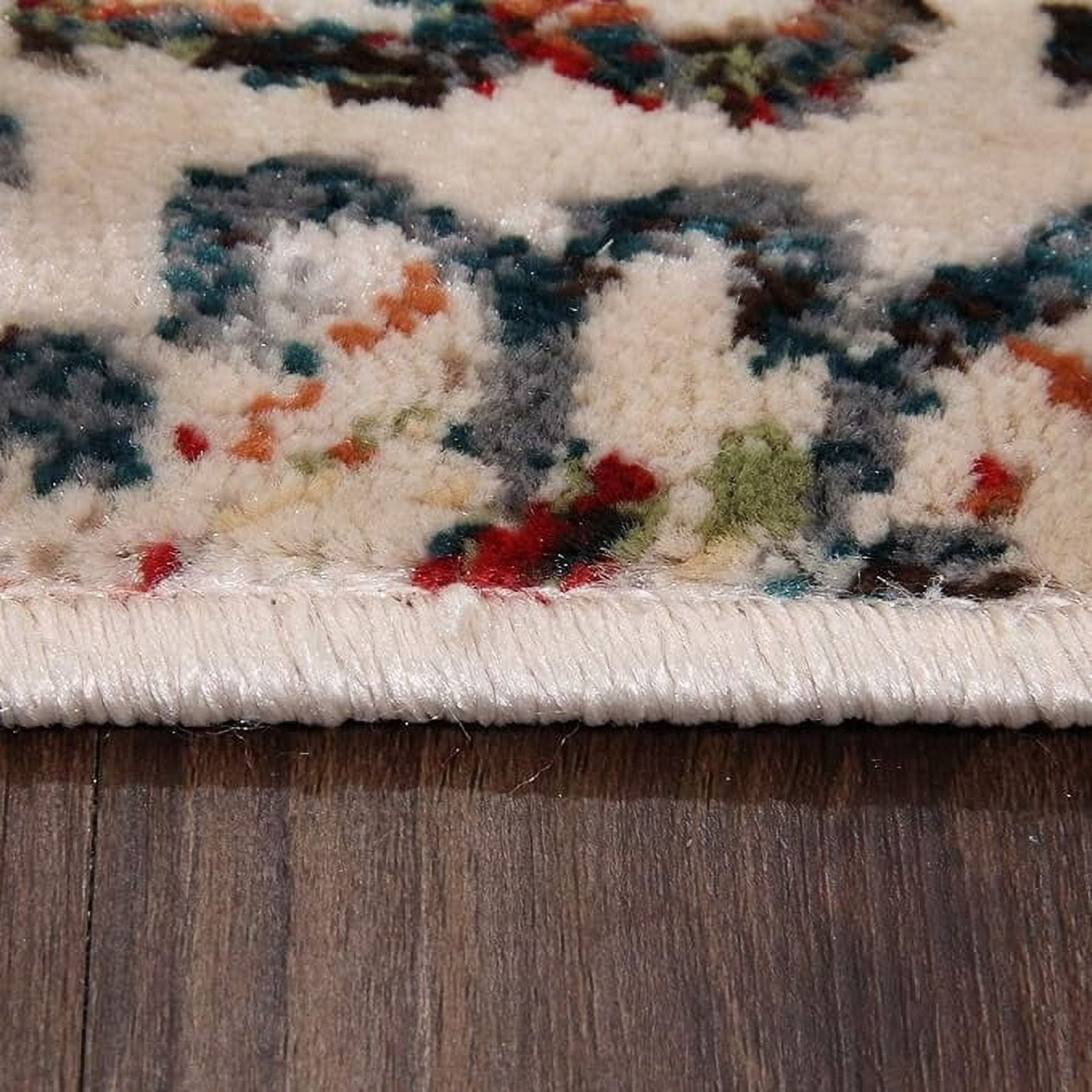 Superior Vanessa Rustic Patchwork Indoor Area Rug, 5' x 8', Teal