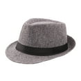 thumbnail image 4 of Mens Wide Brim Straw Panama Hat Fedora Summer Beach Sun Hat UPF jazz Cap for Men, 4 of 8