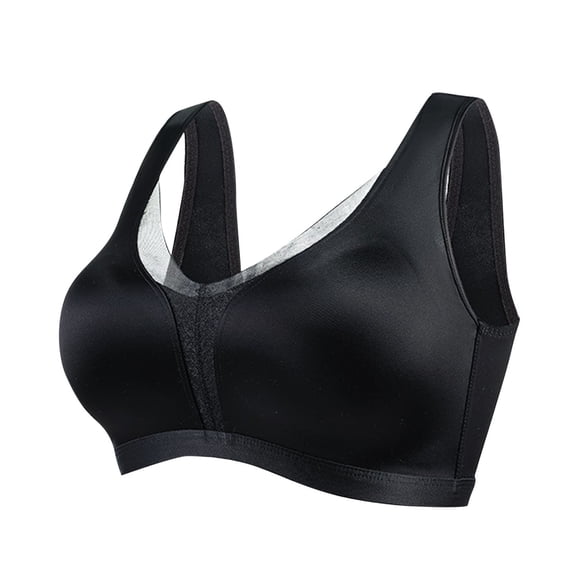 WCMZJ Women's Push up Wireless Bra Silky Smoothing Bra Sheer Mesh Full-Coverage T-Shirt Bra Beautiful Back