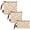 Beige Flower, variant on Set of 3 Reusable Storage Bags with Zipper , Food Storage & Bread Organizer for Picnic Office, Yellow Geo