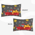 thumbnail image 3 of Binfone Red Pickup Truck With Pumpkins Standard Size Pillowcase, Long Staple Pure Cotton Envelope Closure Pillow Cover (Pillow core not included),14"x20", 3 of 7