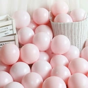 Beishida 5" Mini Pink Pearl Solid Print Party Macaron Latex Balloons, 200 Count