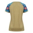 thumbnail image 3 of Mytrendy Women Camo Print Patchwork Short Sleeve T-Shirt Top, 3 of 4