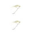 thumbnail image 3 of Greeniant Paquete de 10 señuelos de pesca falsos cebos artificiales de silicona de agua dulce atracción reemplazo personalizado Wobblers blanco Blanco 2piezas, 3 of 6