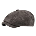 thumbnail image 2 of Pink Season Men Newsboy Hat Spring Autumn Retro Beret Hat Octagonal Cap English Style Street Cap Warm Cold Weather Headwear Women Painter Hat for Hiking Traveling Shopping, 2 of 2