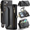 thumbnail image 1 of For Iphone 15 Pro Max Caseme C36 Card Slots Zipper Wallet Rfid Anti-Theft, iPhone 12 Pro Max, 1 of 7