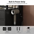 thumbnail image 4 of Vanity With Power Outlet, Vanity Desk With Mirror And 10 LED Lights, Makeup Vanity With 12 Drawers And 2 Cabinets, Fold-Up Panel, Glass Top Vanity Table With Chair For Bedroom Valentine's Day Gift, 4 of 8
