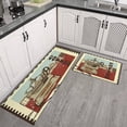 thumbnail image 3 of Coffee Vintage Stamp Pattern Kitchen Mats Set Of 2,Kitchen Rugs Mats with Dirty Resistance,washable,Non-Slip,kitchen Rugs and Mats 17.7x24+17.7x48inch, 3 of 7