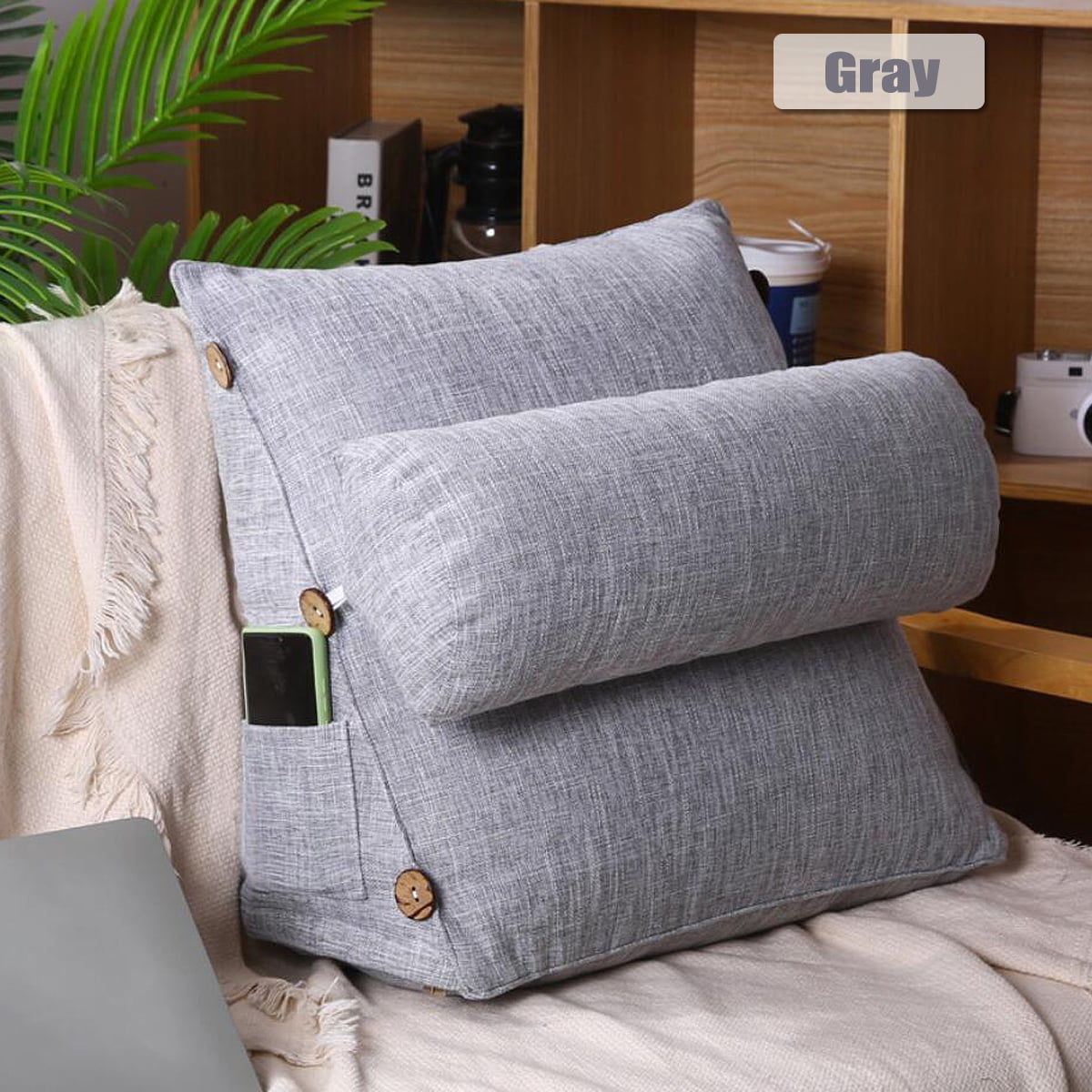 ElegiantInc Adjustable Back Wedge Cushion Pillow Sofa Bed Office Chair
