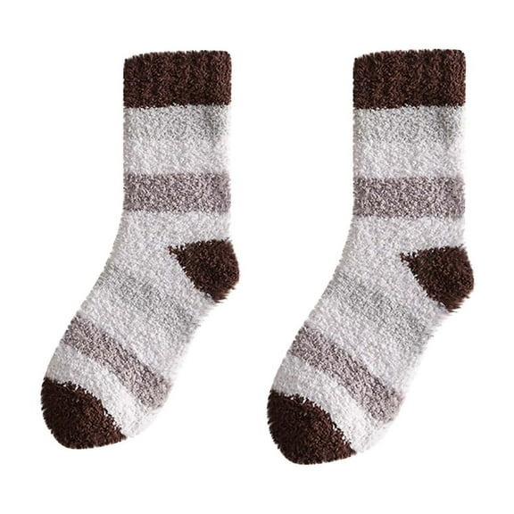 Kmdttou Womens Wool Socks Winter Warm Women's Thick Warm Wool Socks Floor Sleep Socks Mid-tube Socks Socks