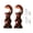 Red brown, variant on Classical Wooden Window Curtain Brackets Round Base Single Rod Holders Decorative Wooden Curtains Stand for Household
