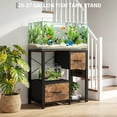 thumbnail image 5 of Heavy Duty 4-Tier Aquarium Stand with Power Outlets, Metal & Wood Rack for 20-37 Gallon Fish Tanks with Open Storage Shelves & Drawers, Black/Brown, 5 of 7