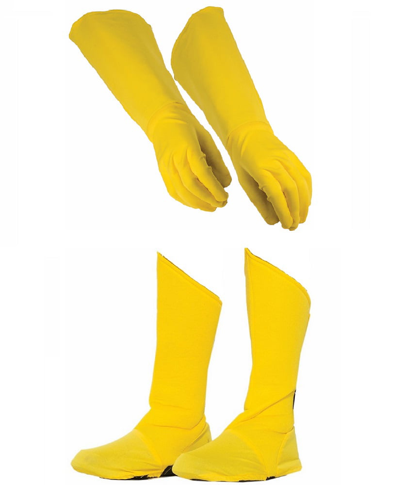Child Superhero Yellow Shoe Covers Boot 