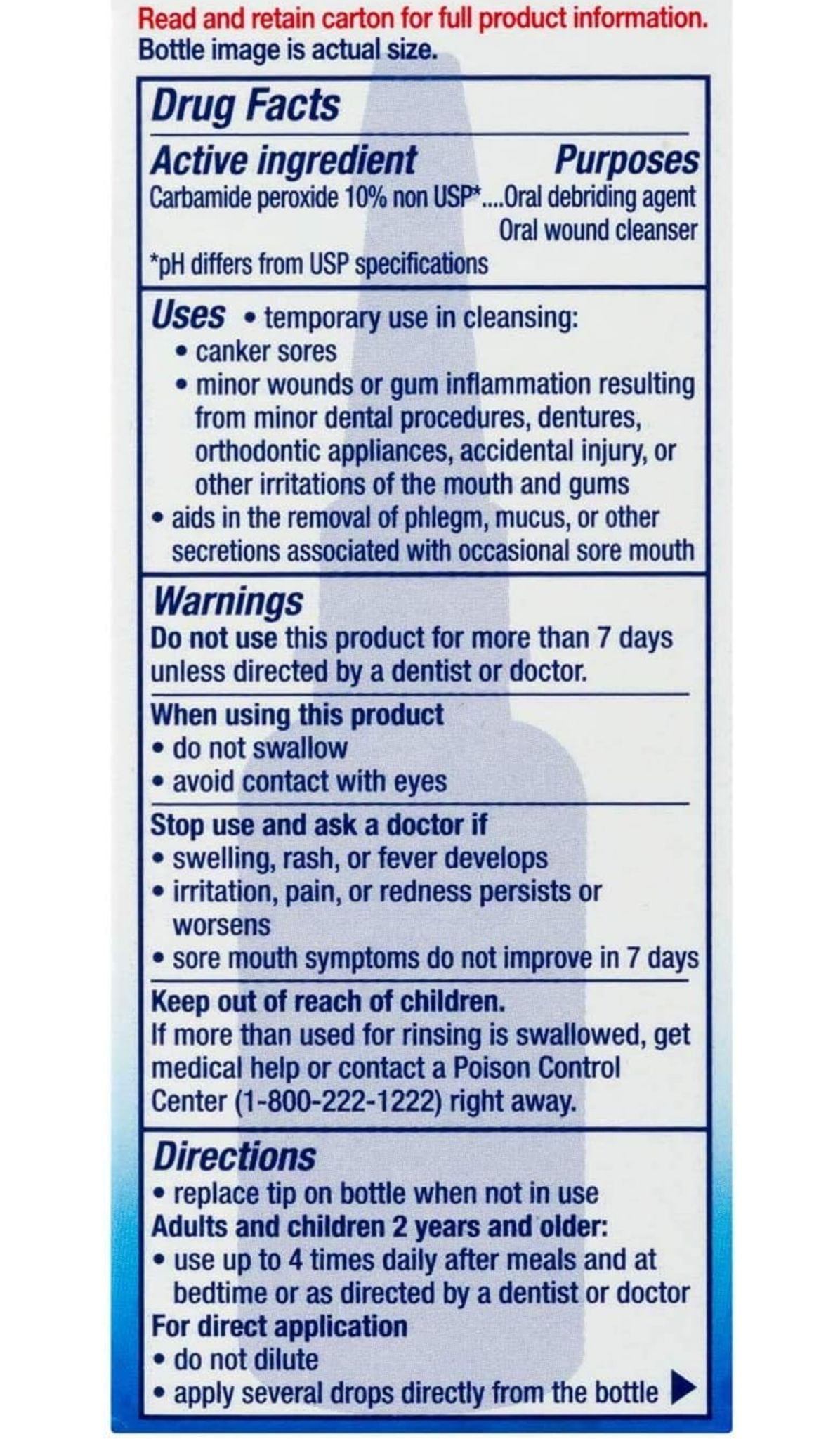 Gly-Oxide Liquid Antiseptic Oral Cleanser - 0.5 Oz